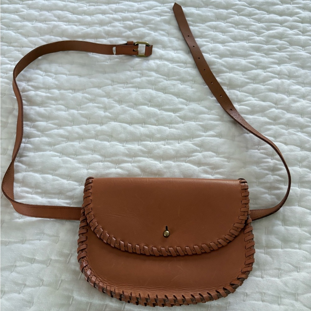 Brown Leather Crossbody/Belt Bag- Madewell